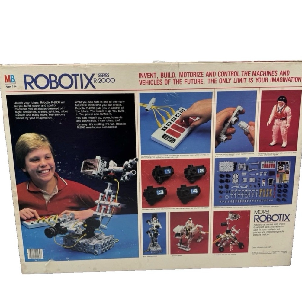 Vintage Robotix R-2000 Motorized Building System 1984 MB Tested‎ - Picture 3 of 15